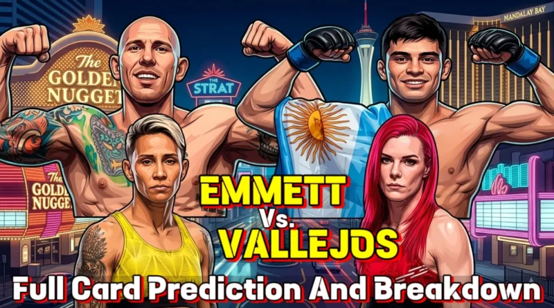 UFC Prediction: Emmett Vs Vallejos.